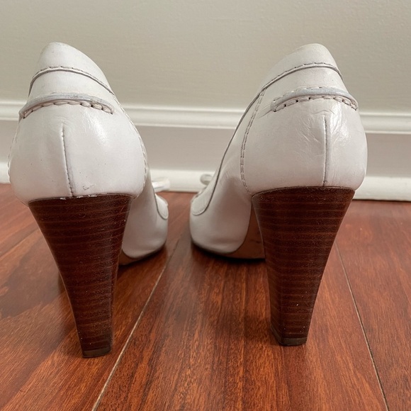 Celine White Leather Oxford Loafer Heels — Rare - Picture 6 of 8